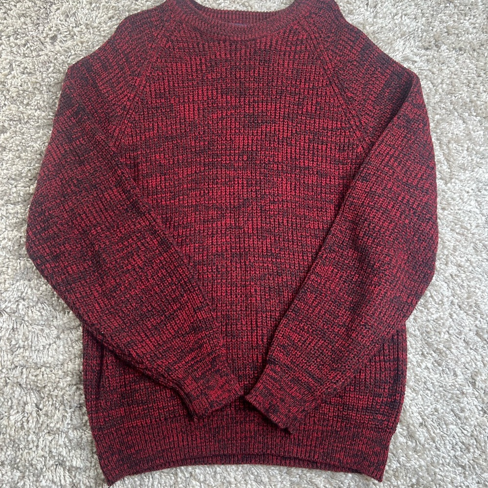 Classic Red and Black Crewneck Sweater